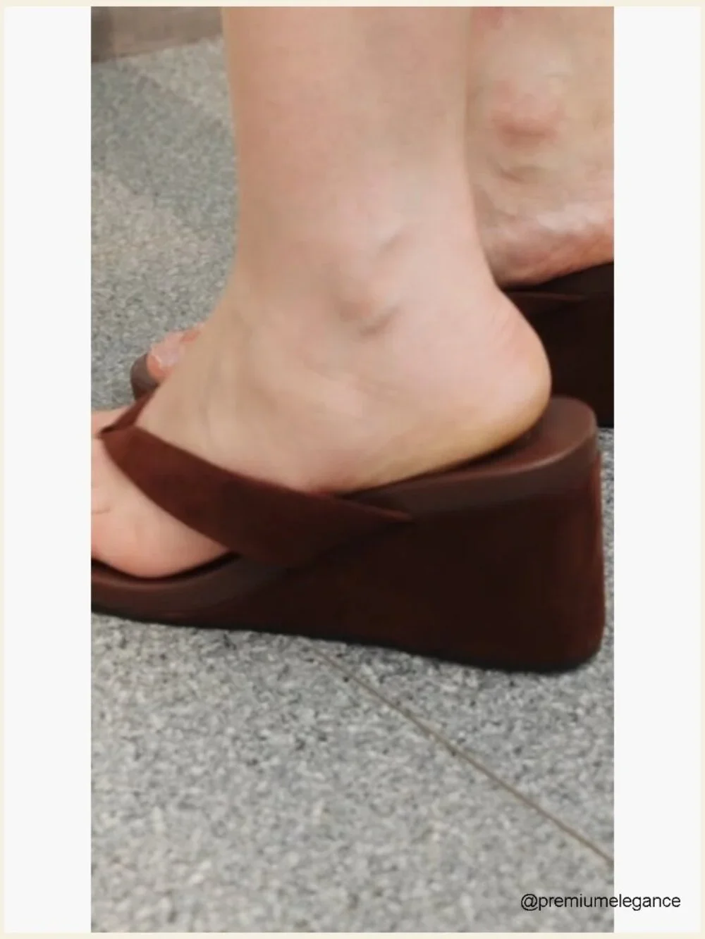 Chic Wedge Heel Sandals Platform Flip Flops Slip On Summer Beach Shoes